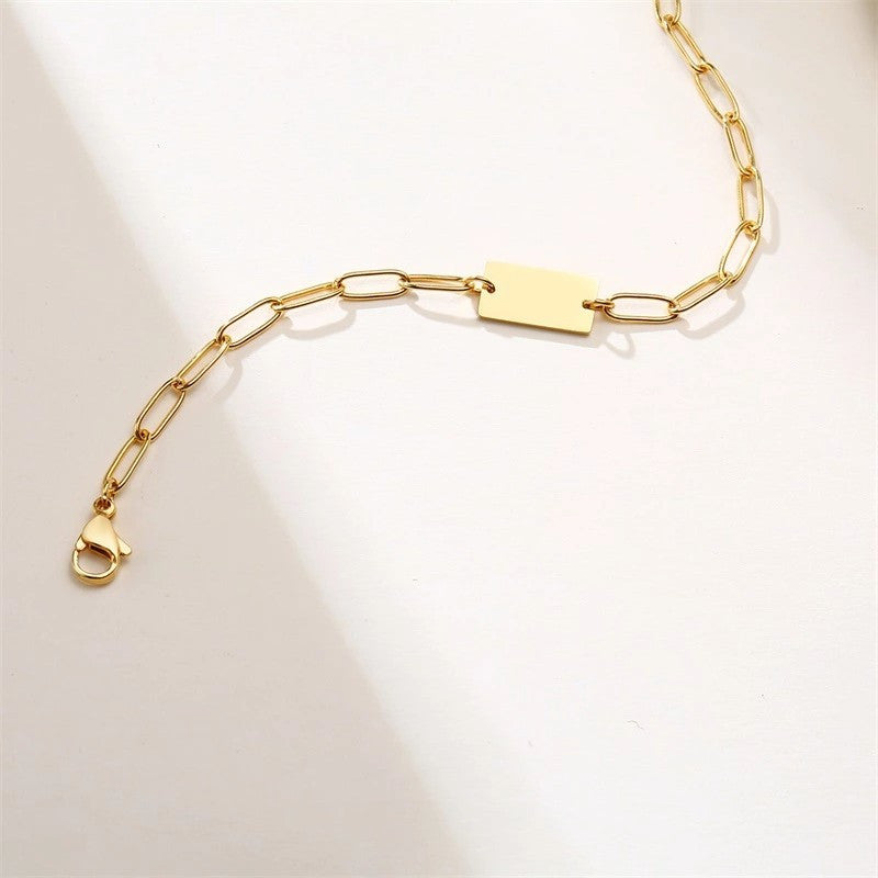 Personalized Gold Links Bracelet