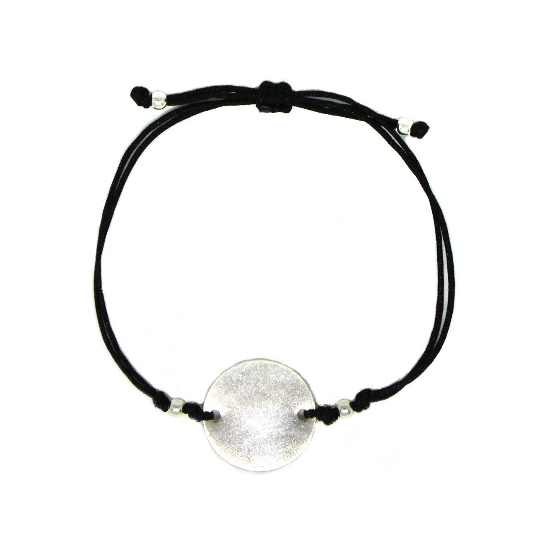 Bracelet Thread Medal 18 mm Black