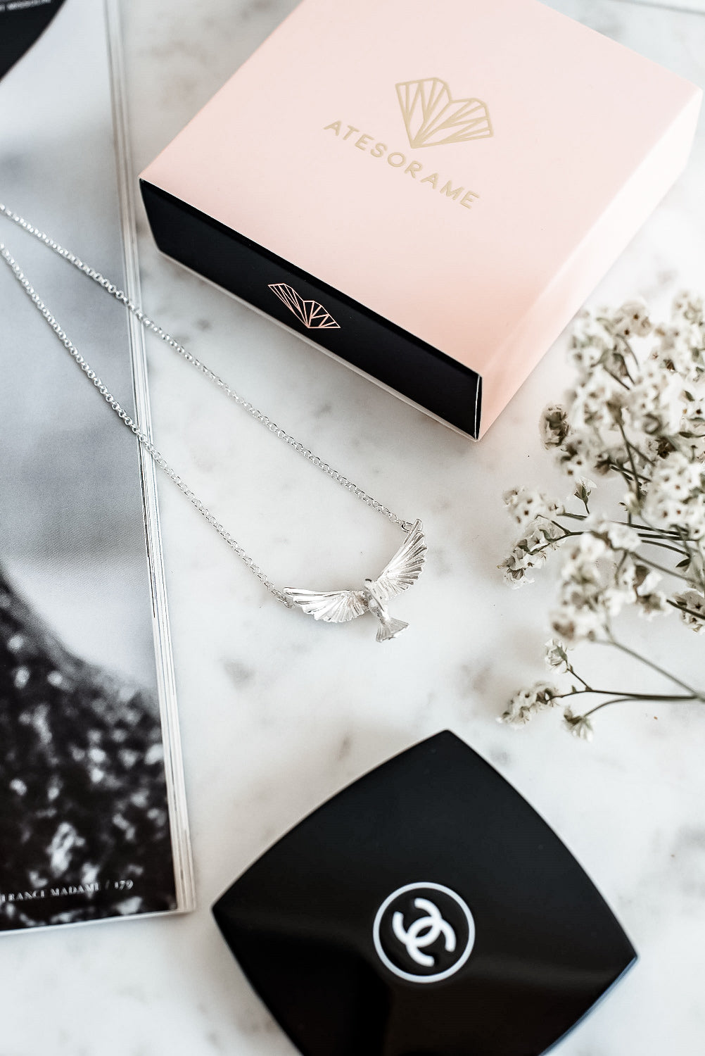 Three Dimensional Hummingbird Necklace