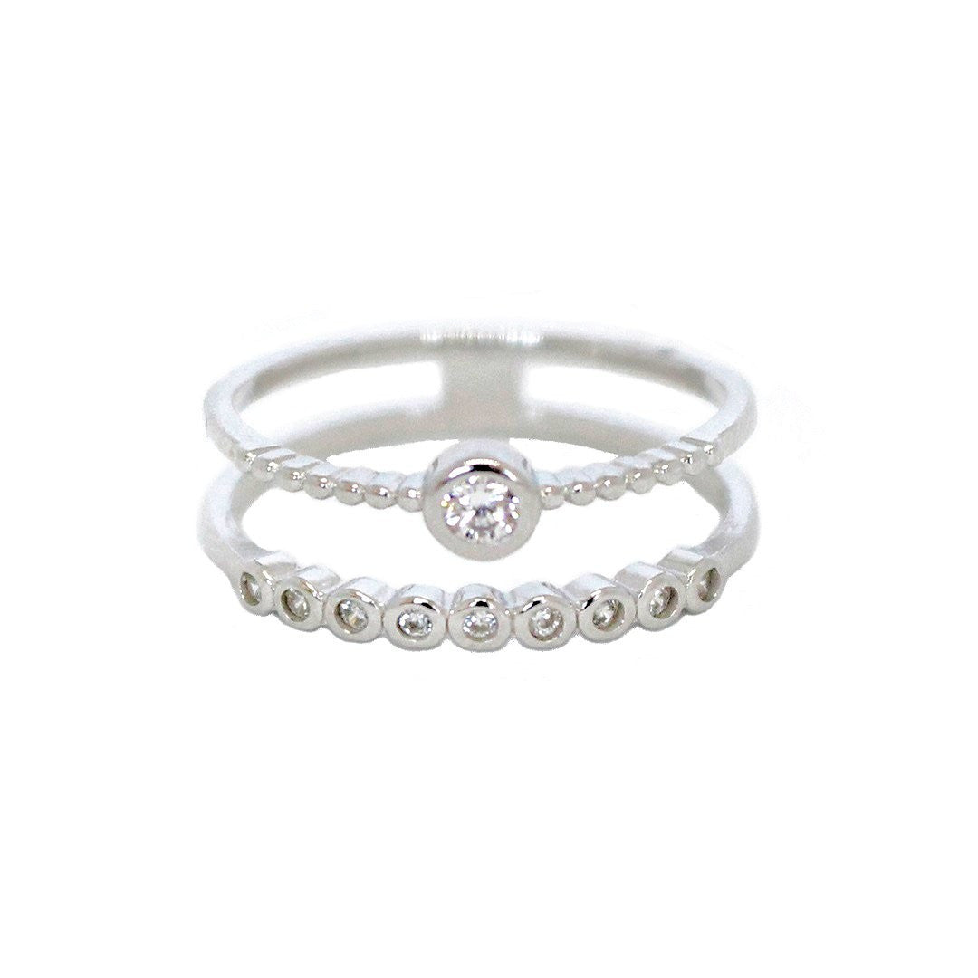 Sofia Double Silver Ring
