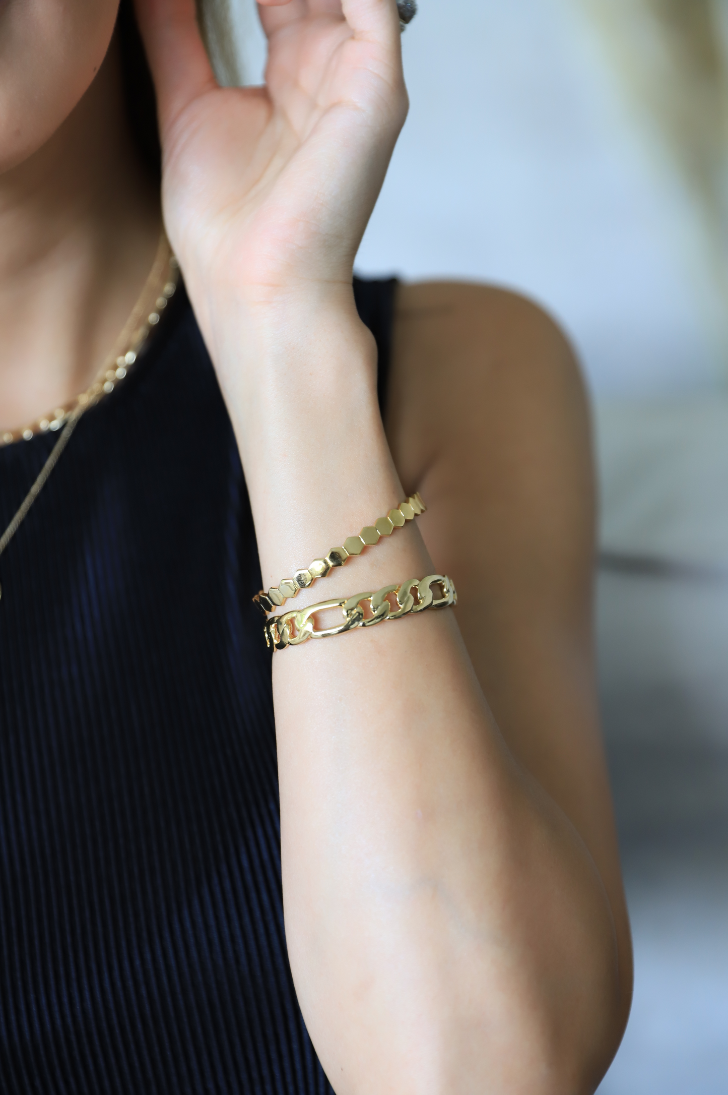 Gold Chain Bangle