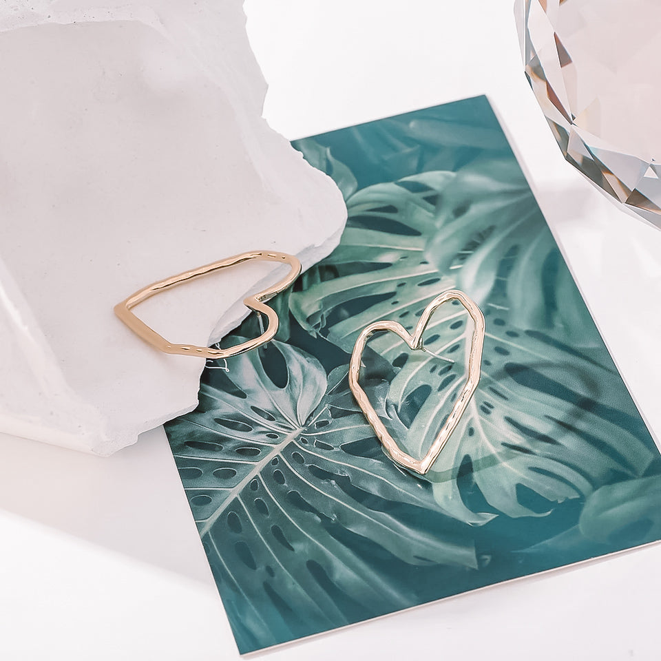 Big Heart Gold Hoops