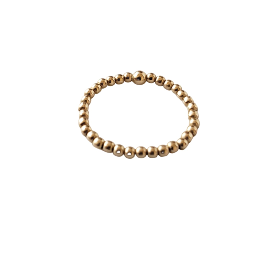 Ball ring 2mm gold 14k