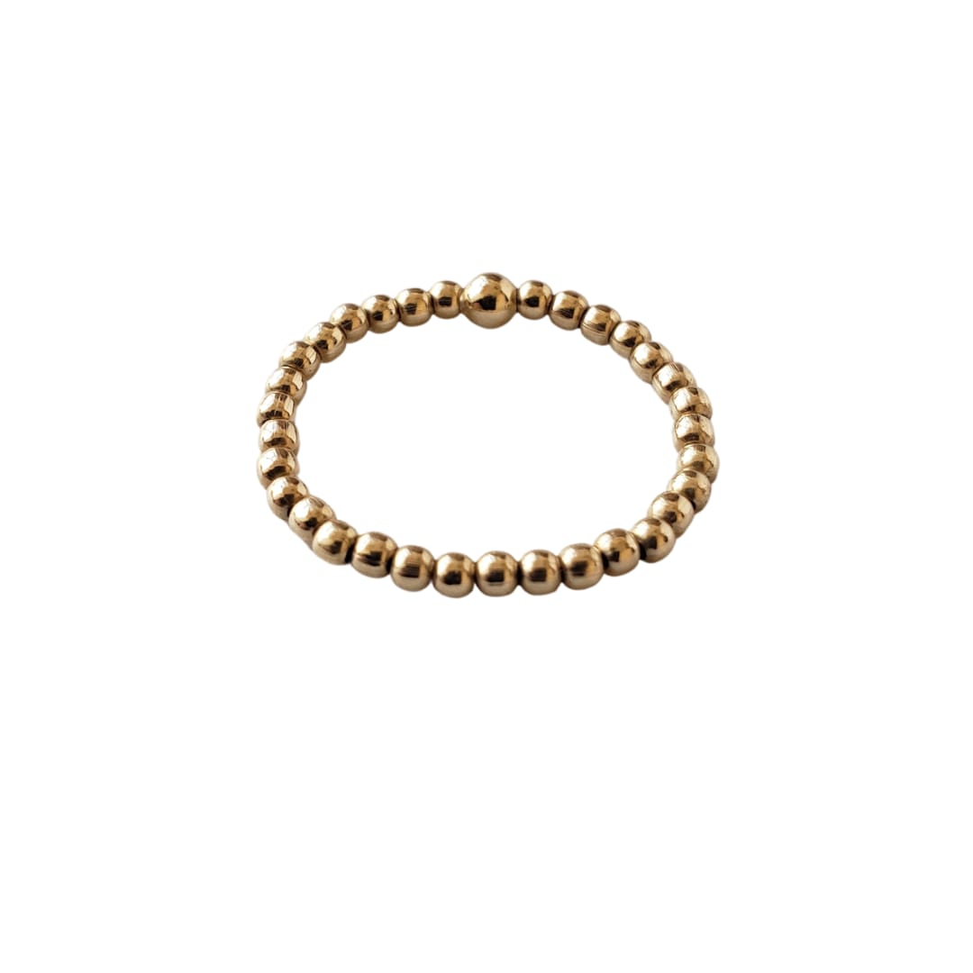 Ball ring 2mm gold 14k