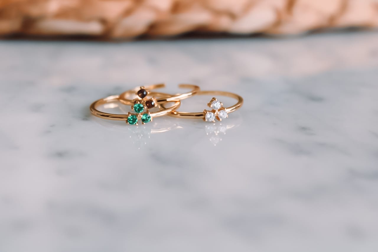 Crystal Triad Ring