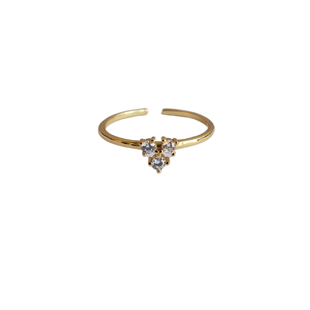 Crystal Triad Ring