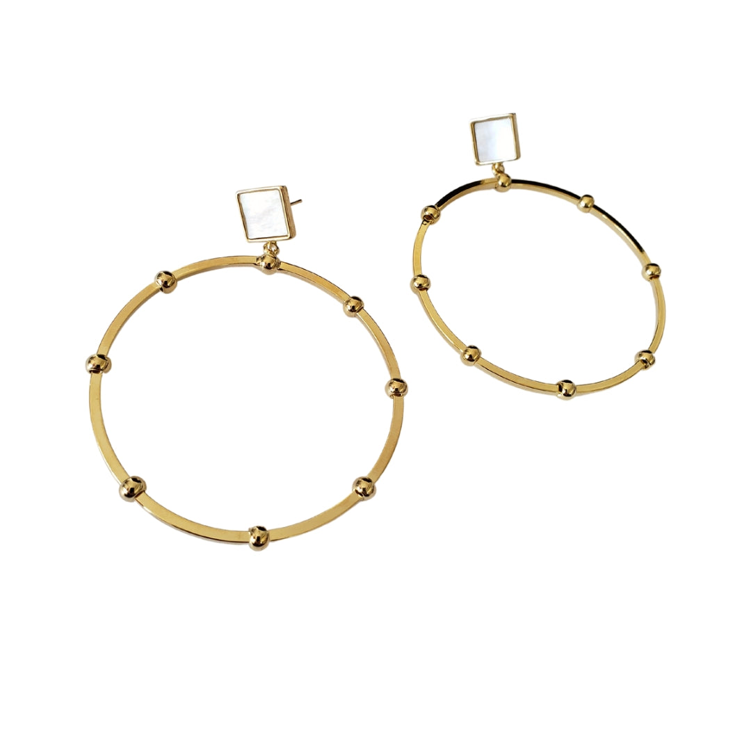 Nacre Circle Hoops