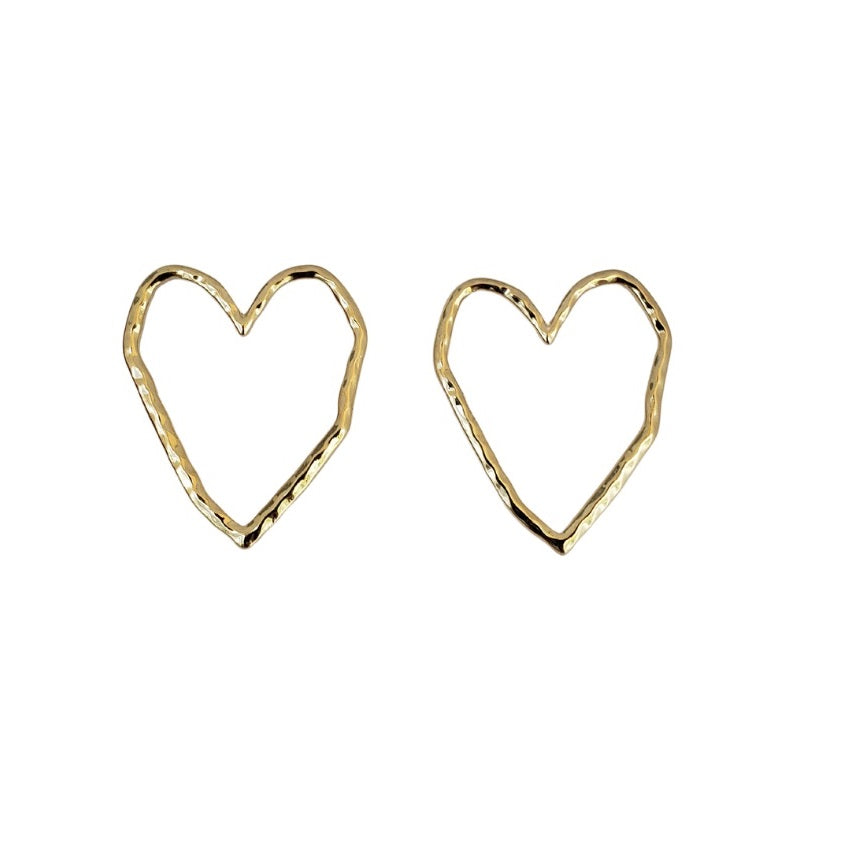 Big Heart Gold Hoops