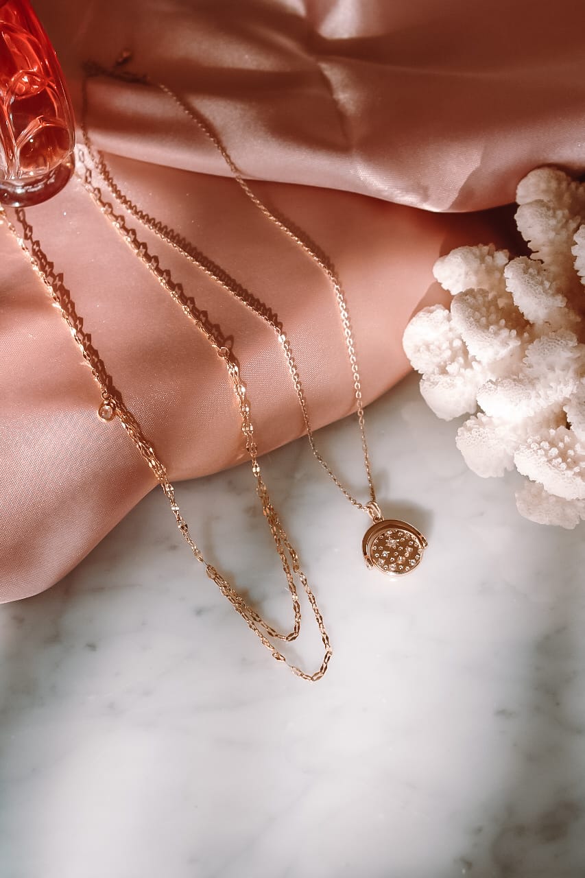 Collar Espejo Gold Doble