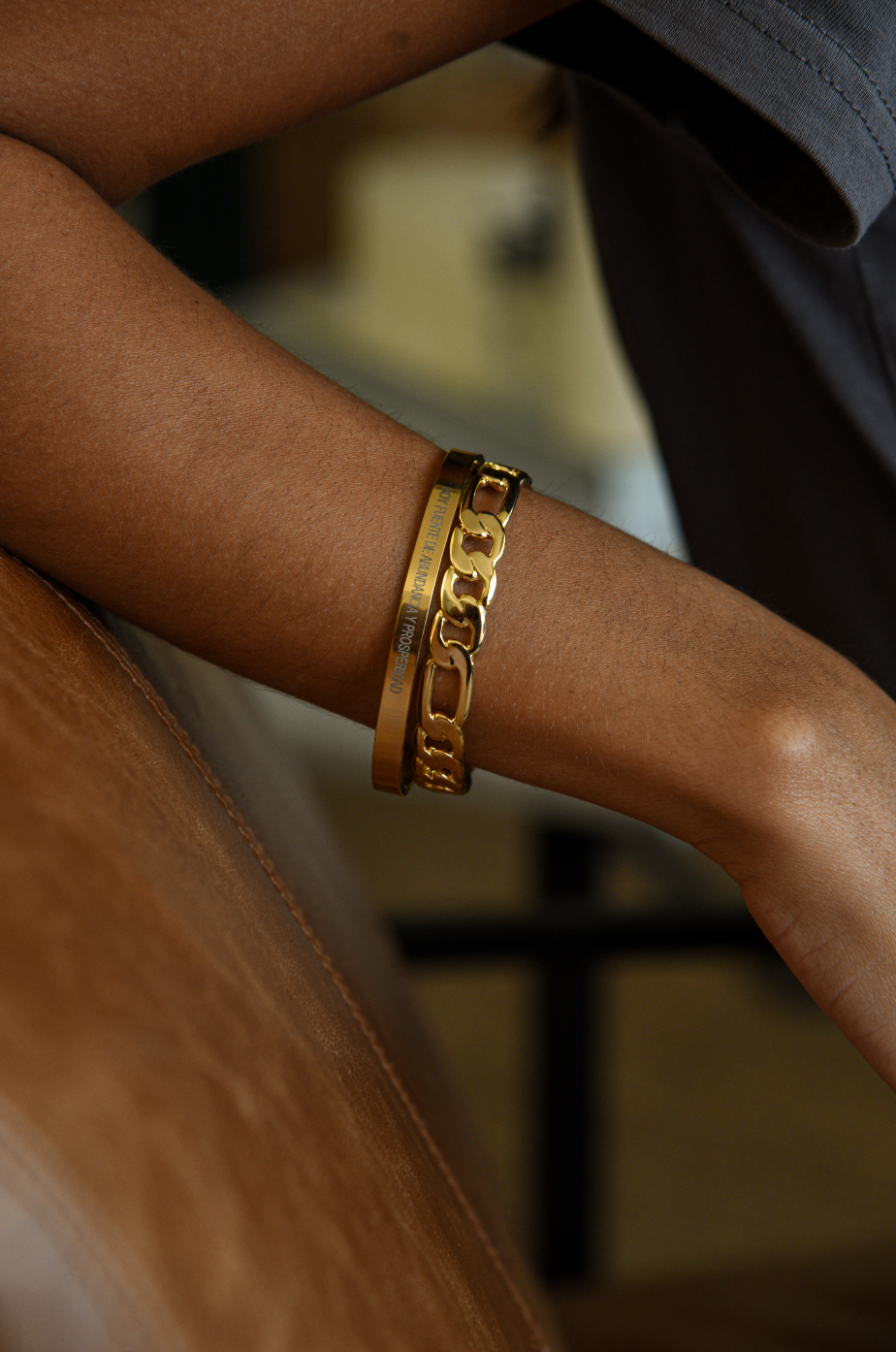 Gold Chain Bangle