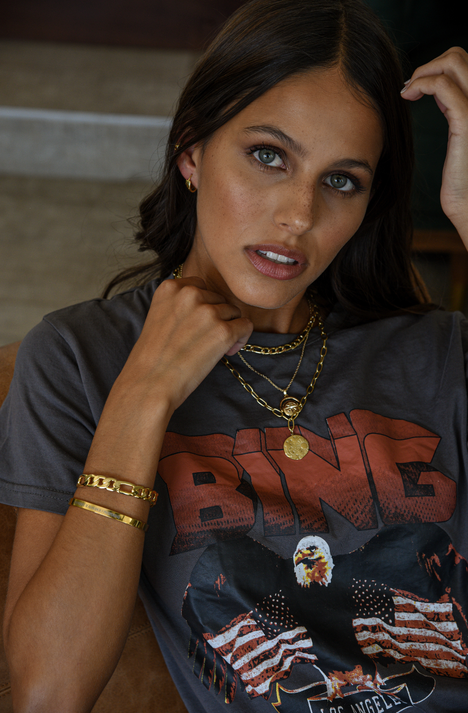 Gold Chain Bangle