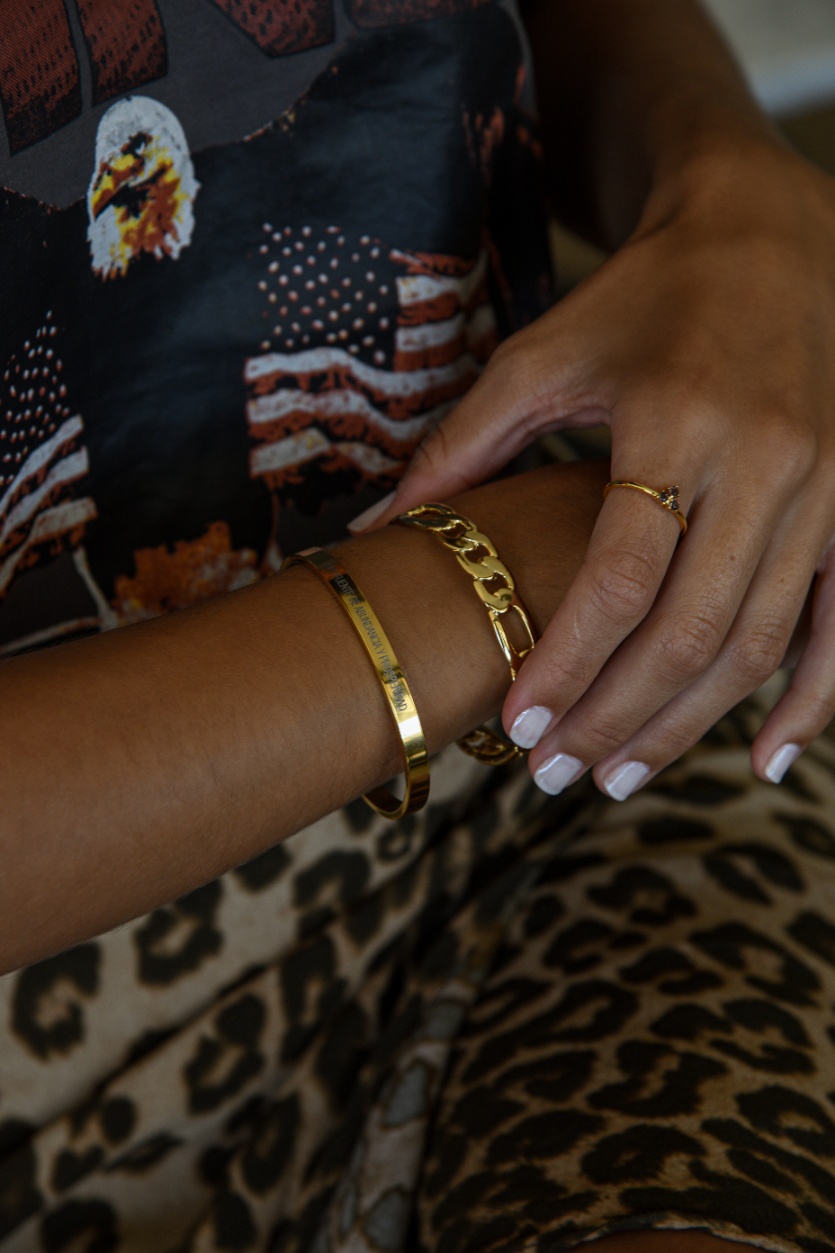 Gold Chain Bangle