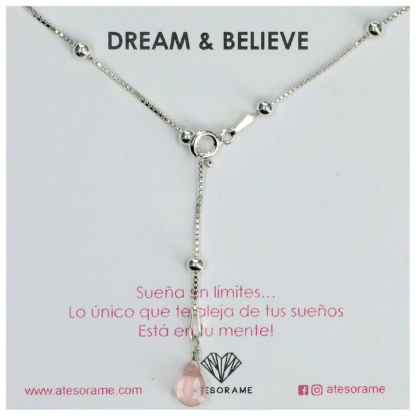 Cascade Melissa Rose Quartz Silver