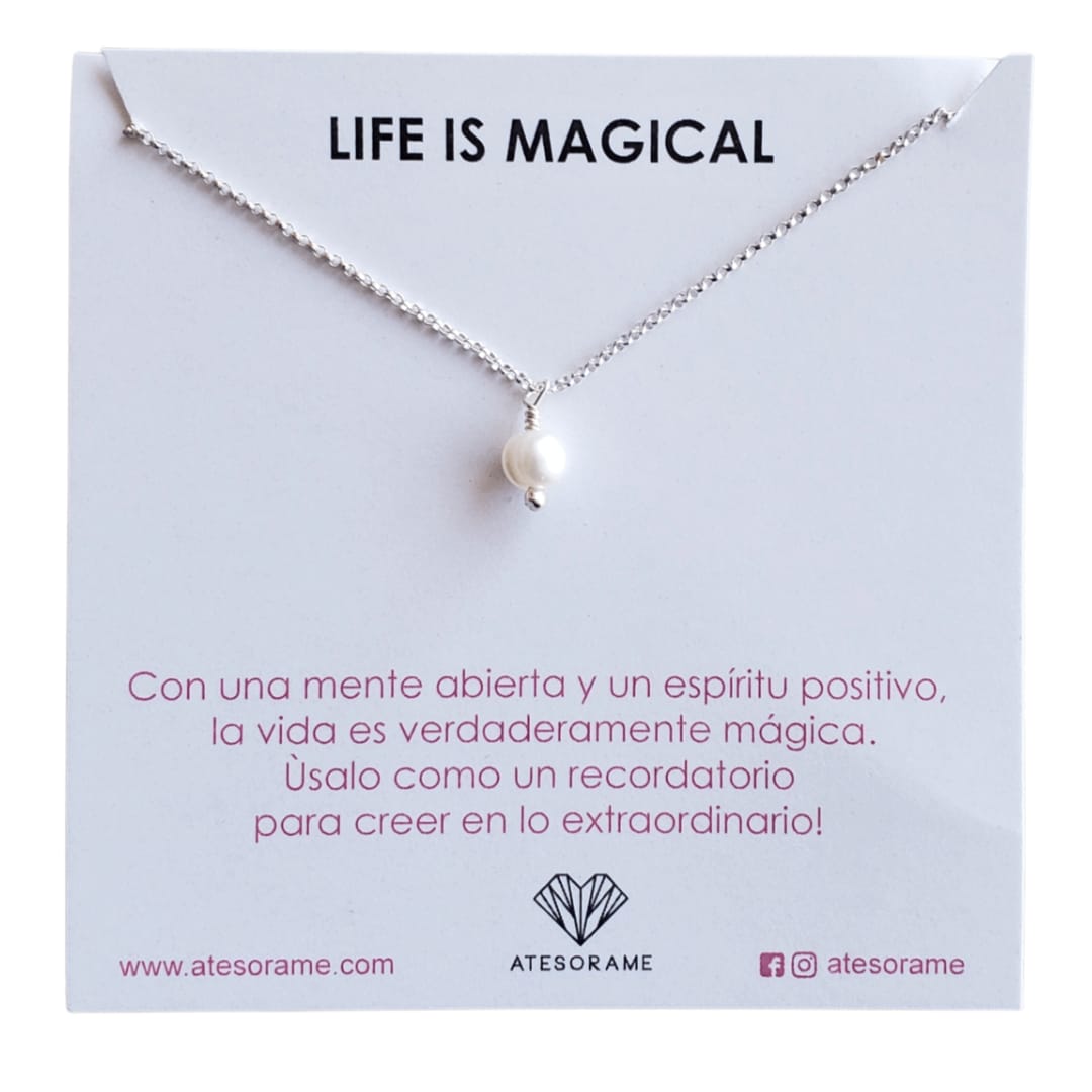 Mini Pearl Silver Necklace