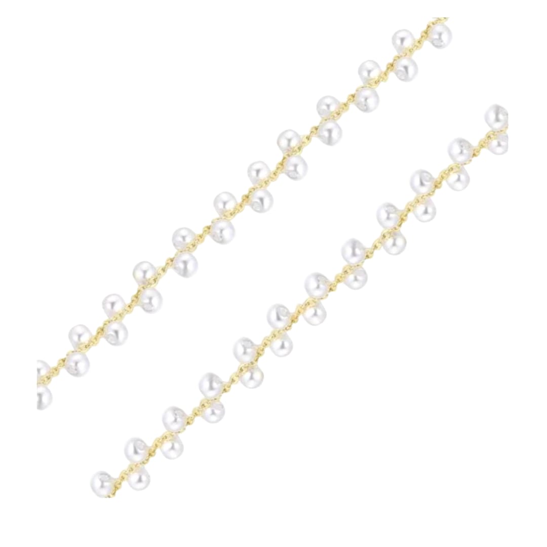 Collar Perla Espigas Gold