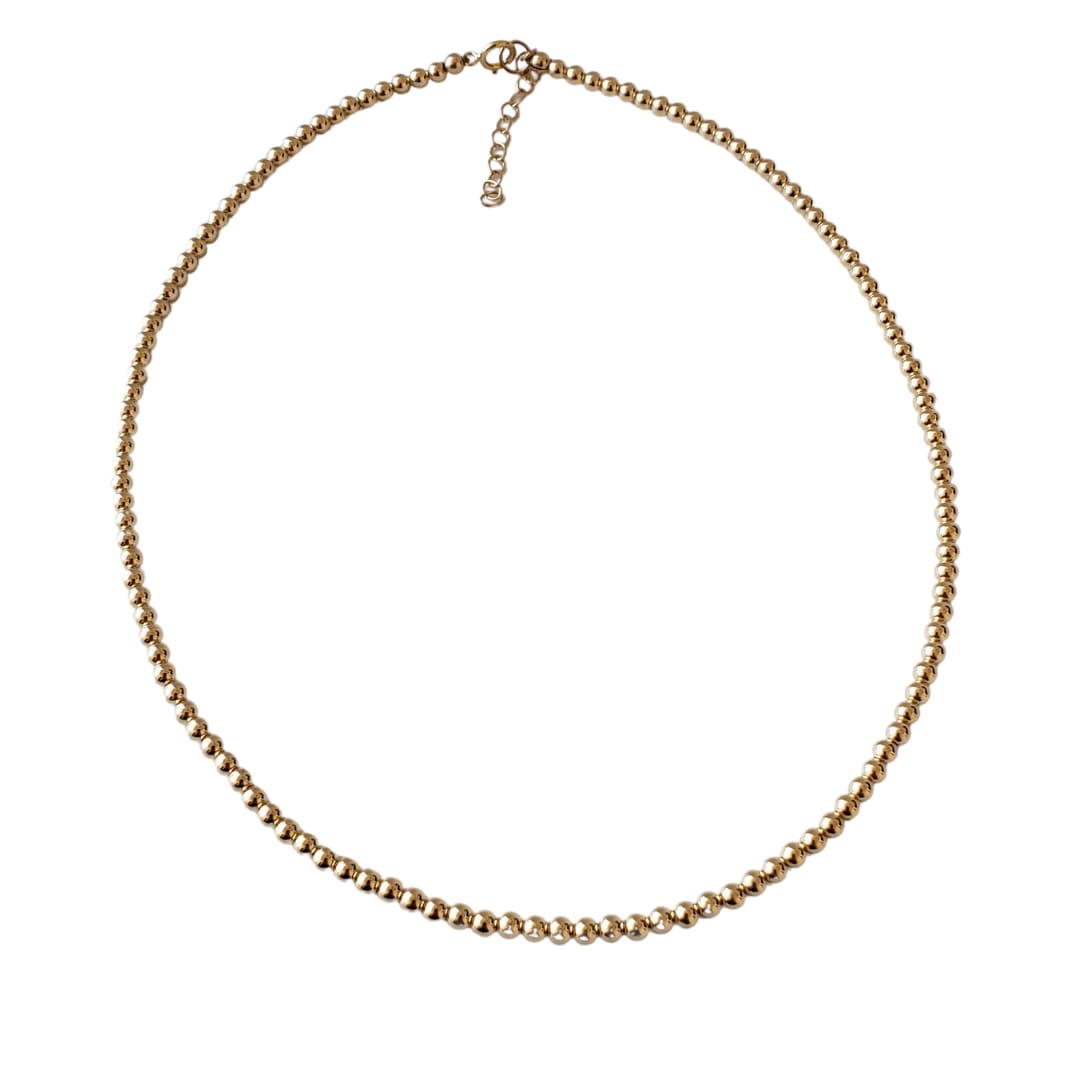 Collar Ball 3mm oro 14K