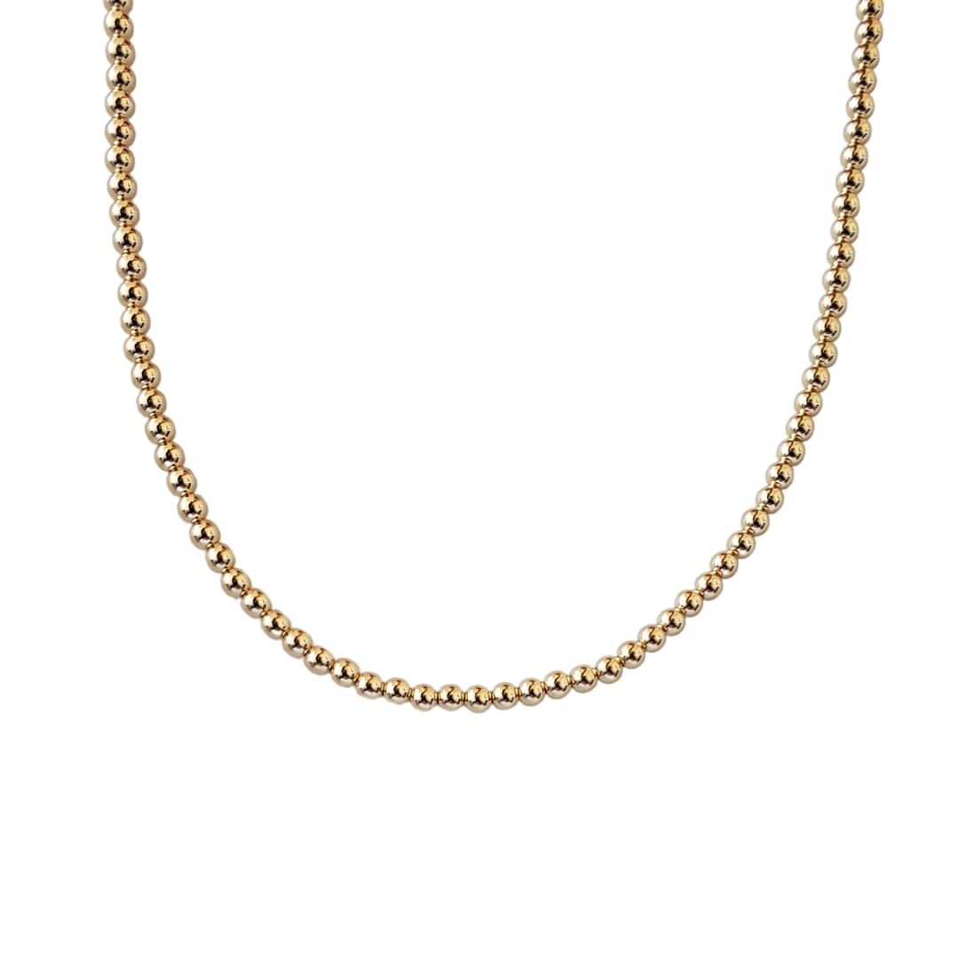 Collar Ball 3mm oro 14K