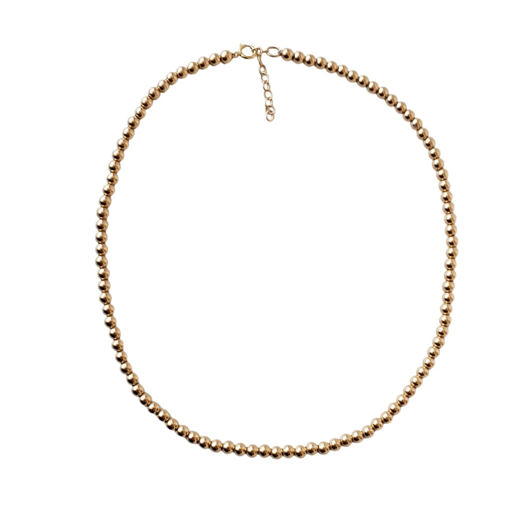 Collar Ball 4mm oro 14k
