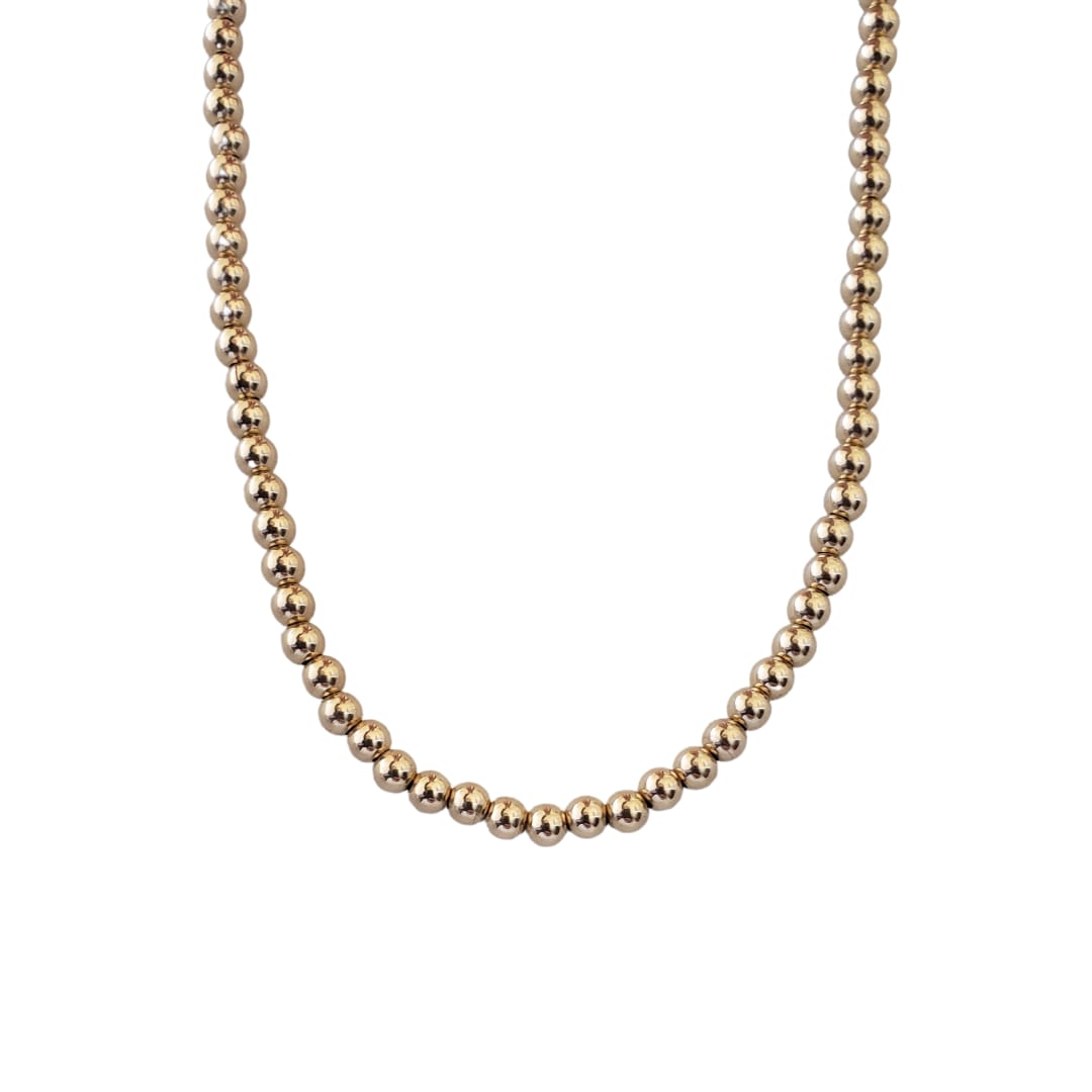 Collar Ball 4mm oro 14k