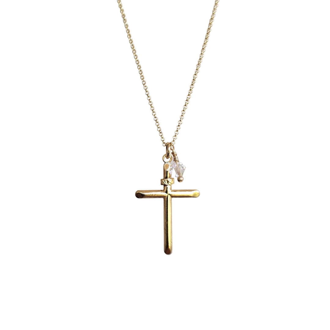 Collar Cross Cristal Gold