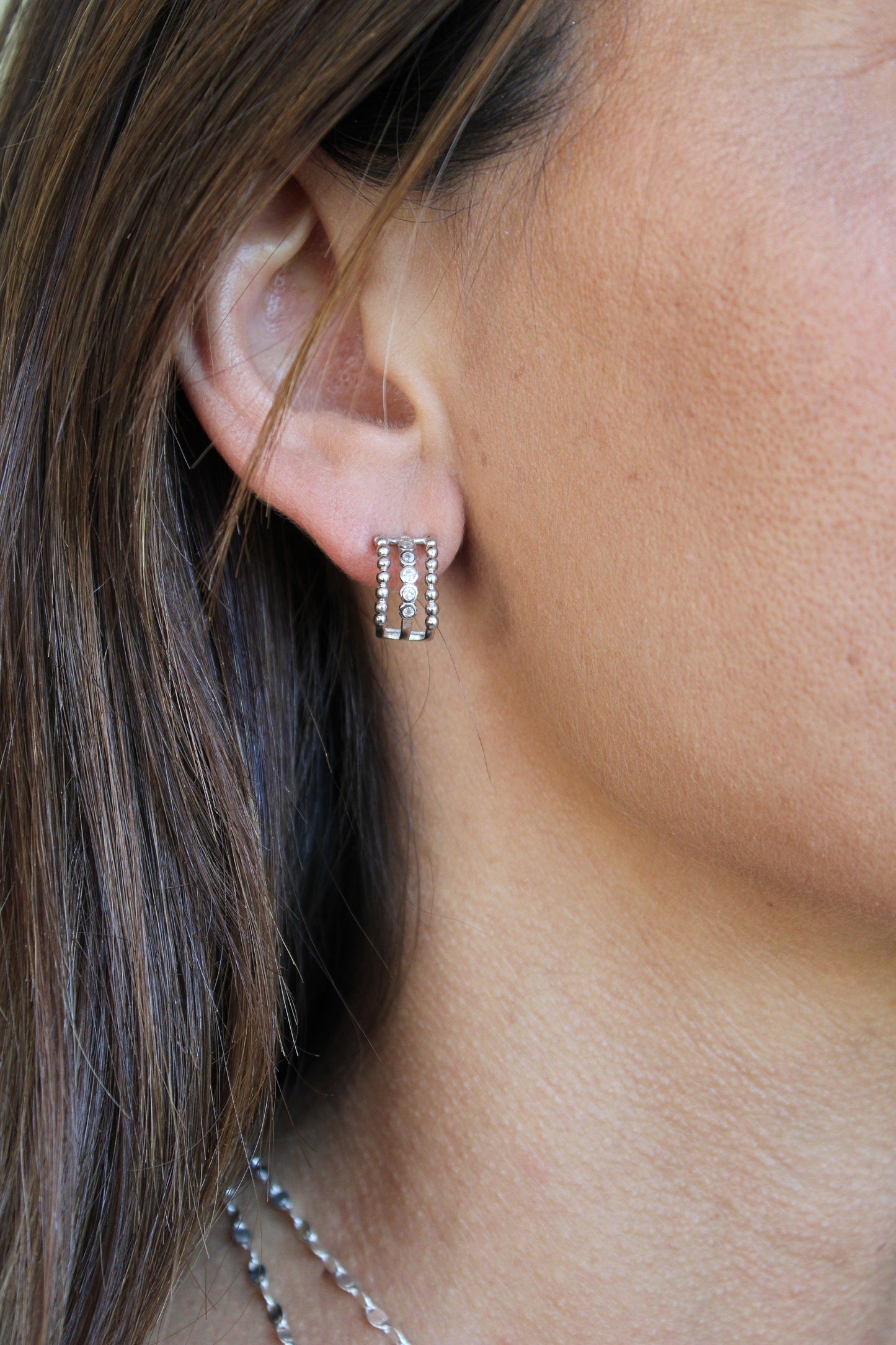 Zoe Silver Hoops