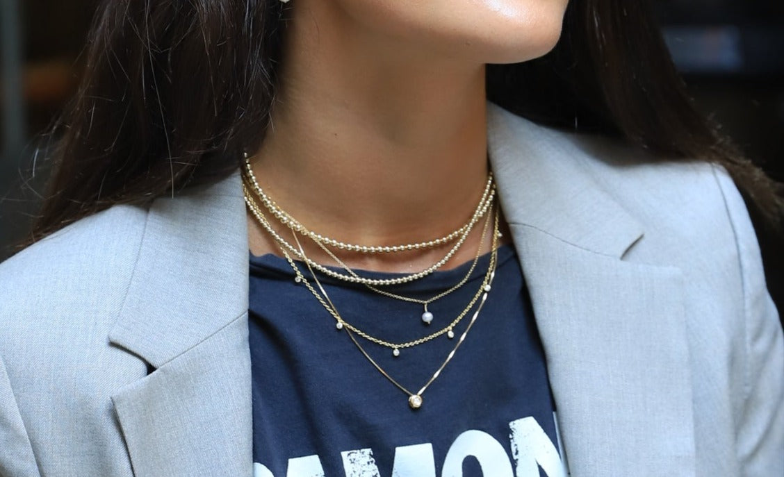 Mini Pearl Gold Necklace