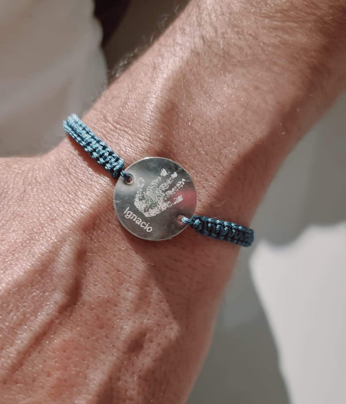 Blue Woven Personalized Bracelet