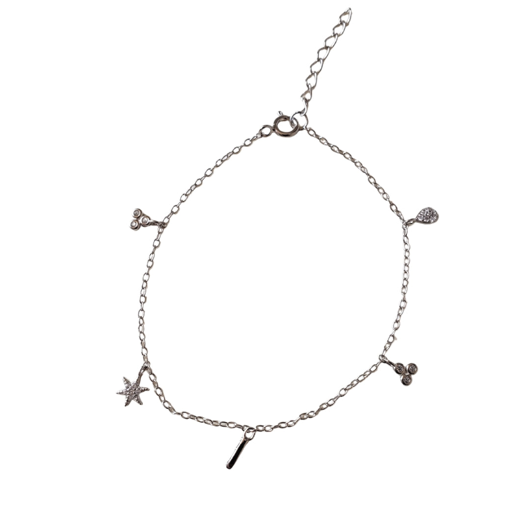 Deli Charms Silver Bracelet
