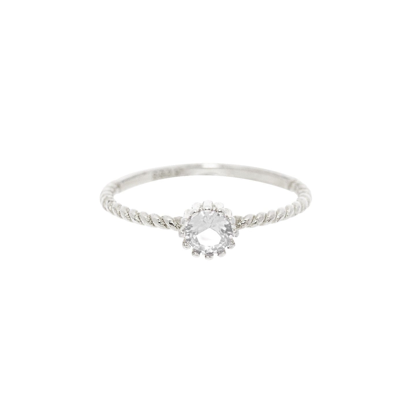 Mia Silver Crystal Ring