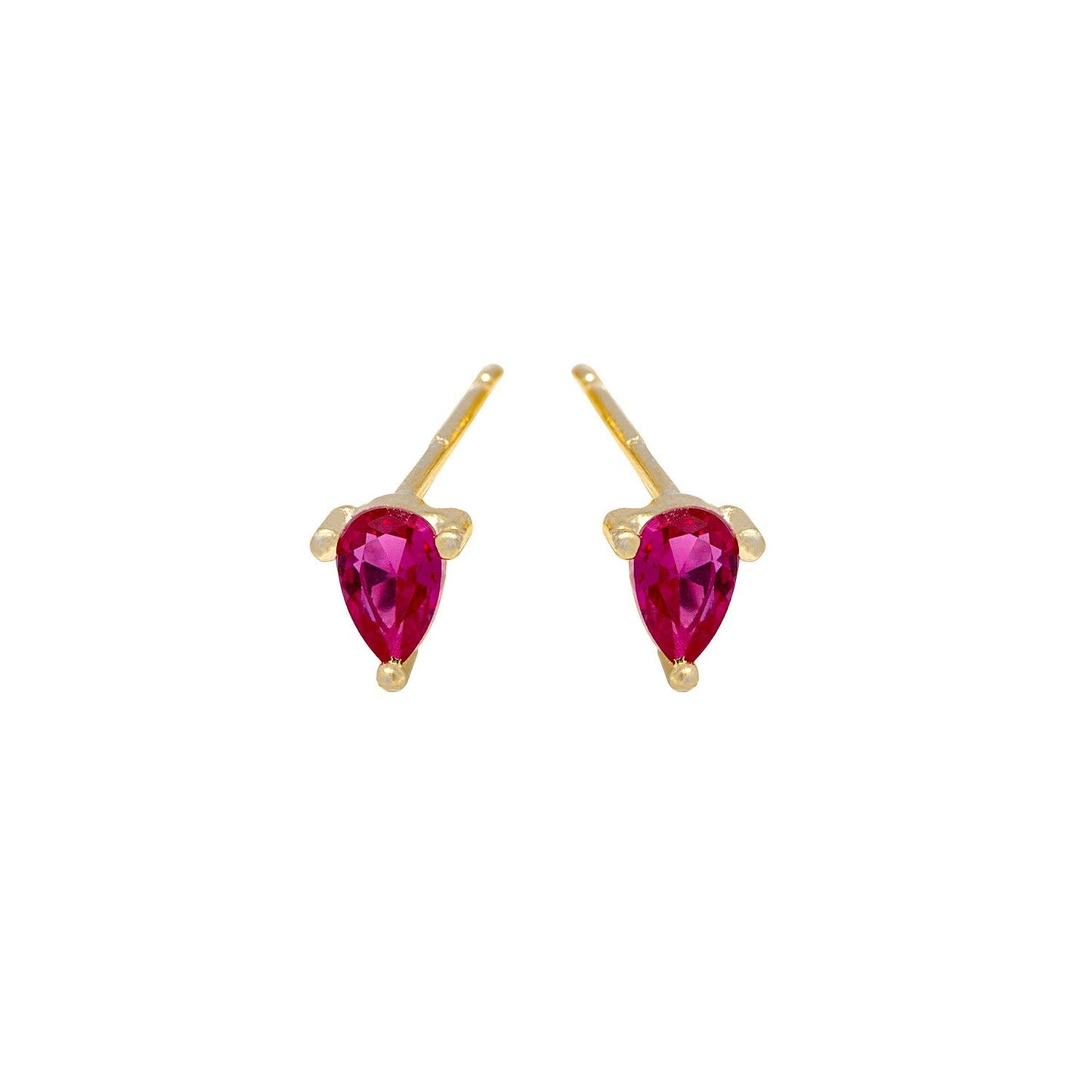 Ruby Gold Earrings