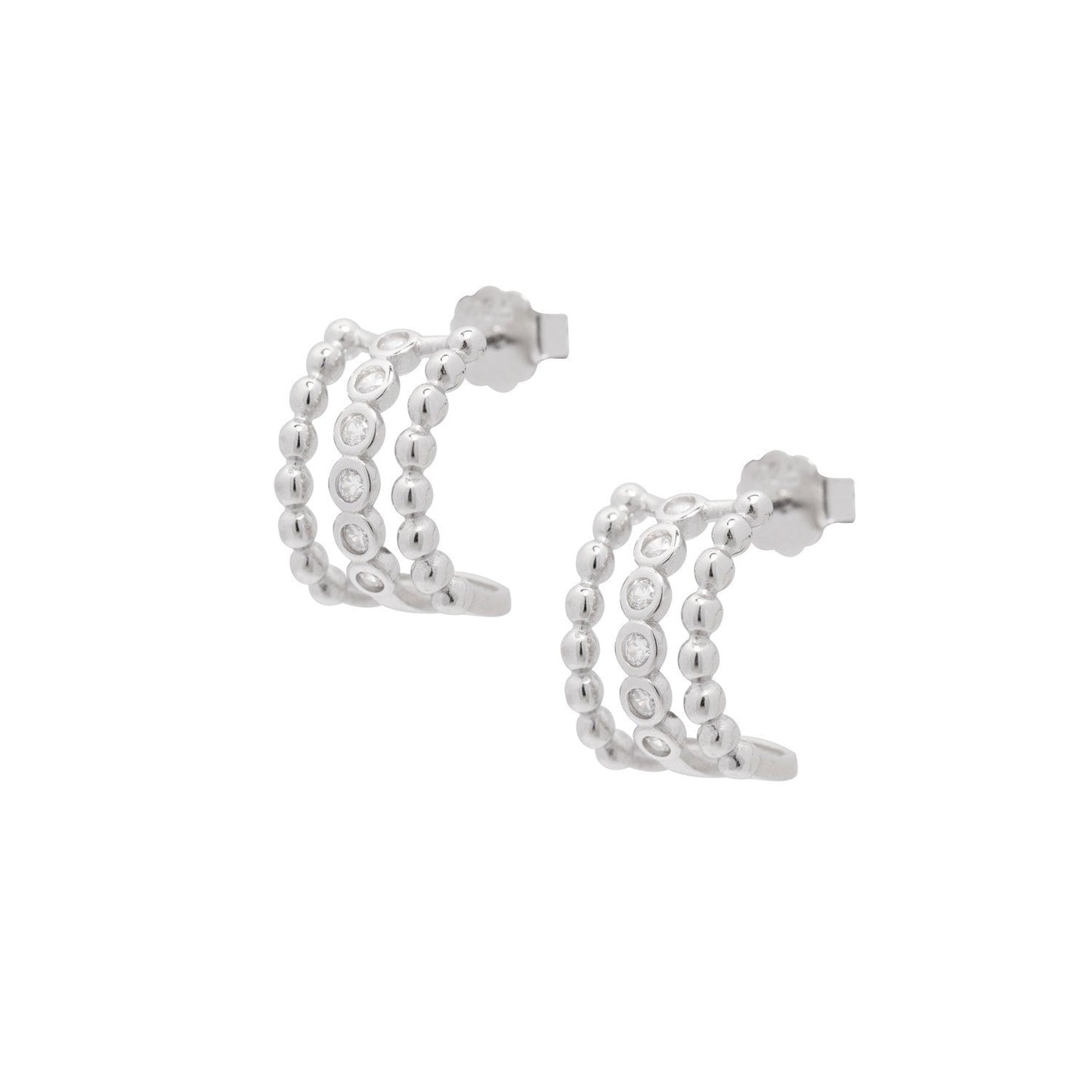 Zoe Silver Hoops