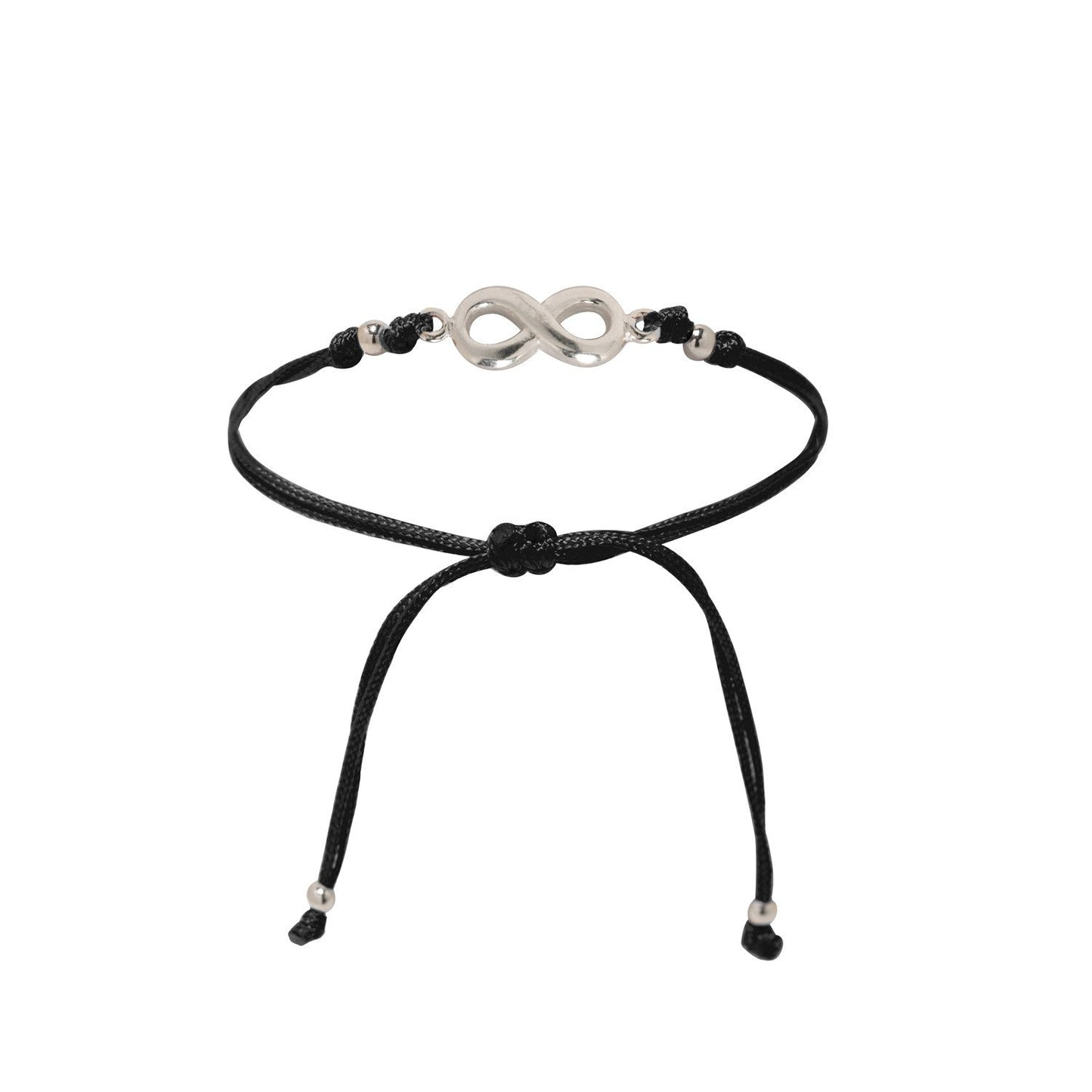 Black infinite silk thread bracelet
