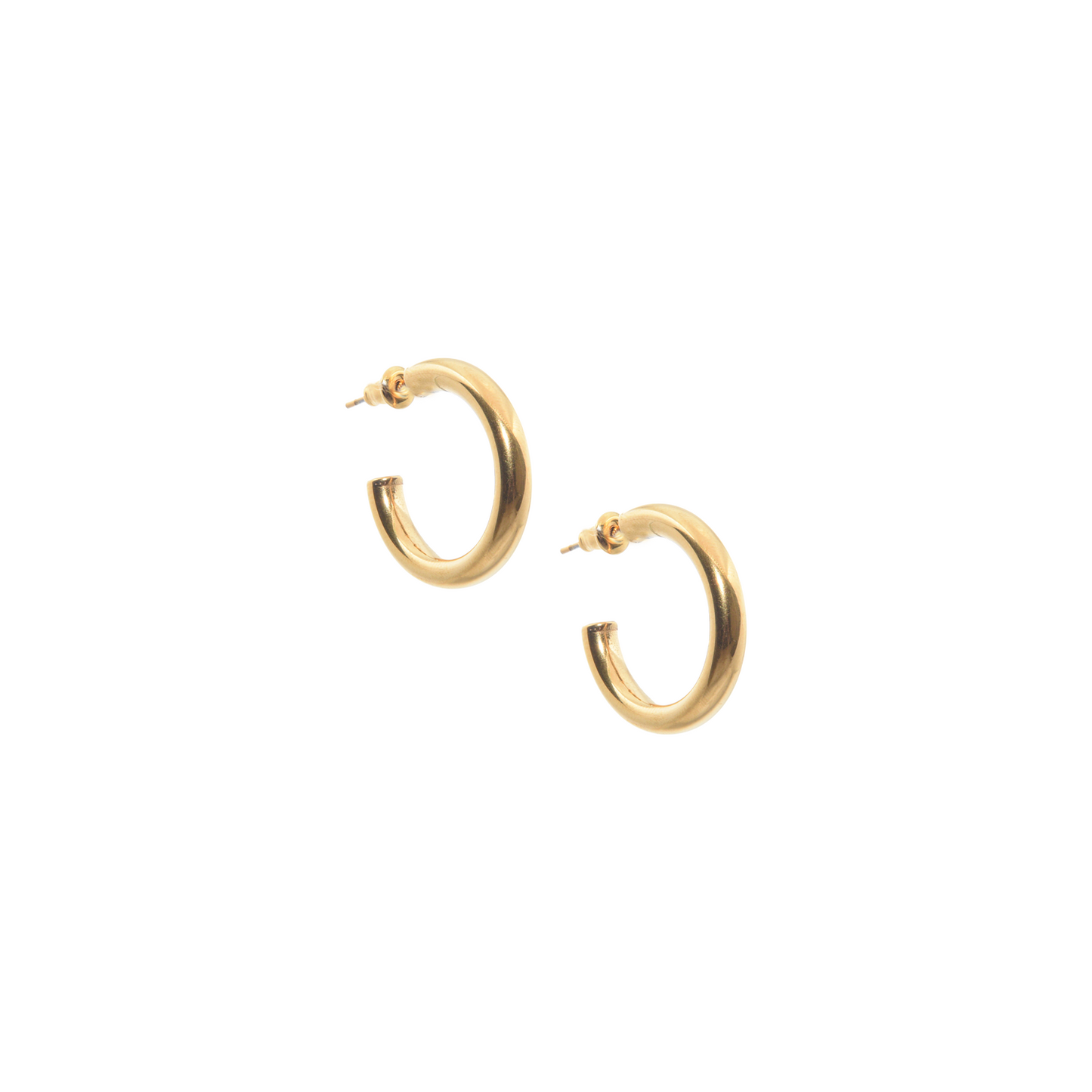 Vintage gold hoops 25 mm