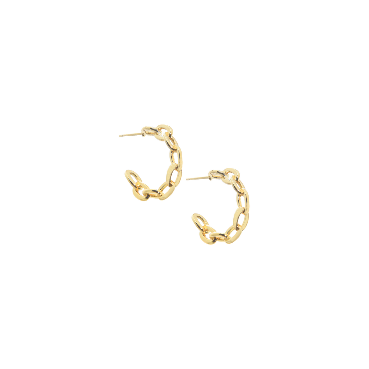 Gold Chain Hoops