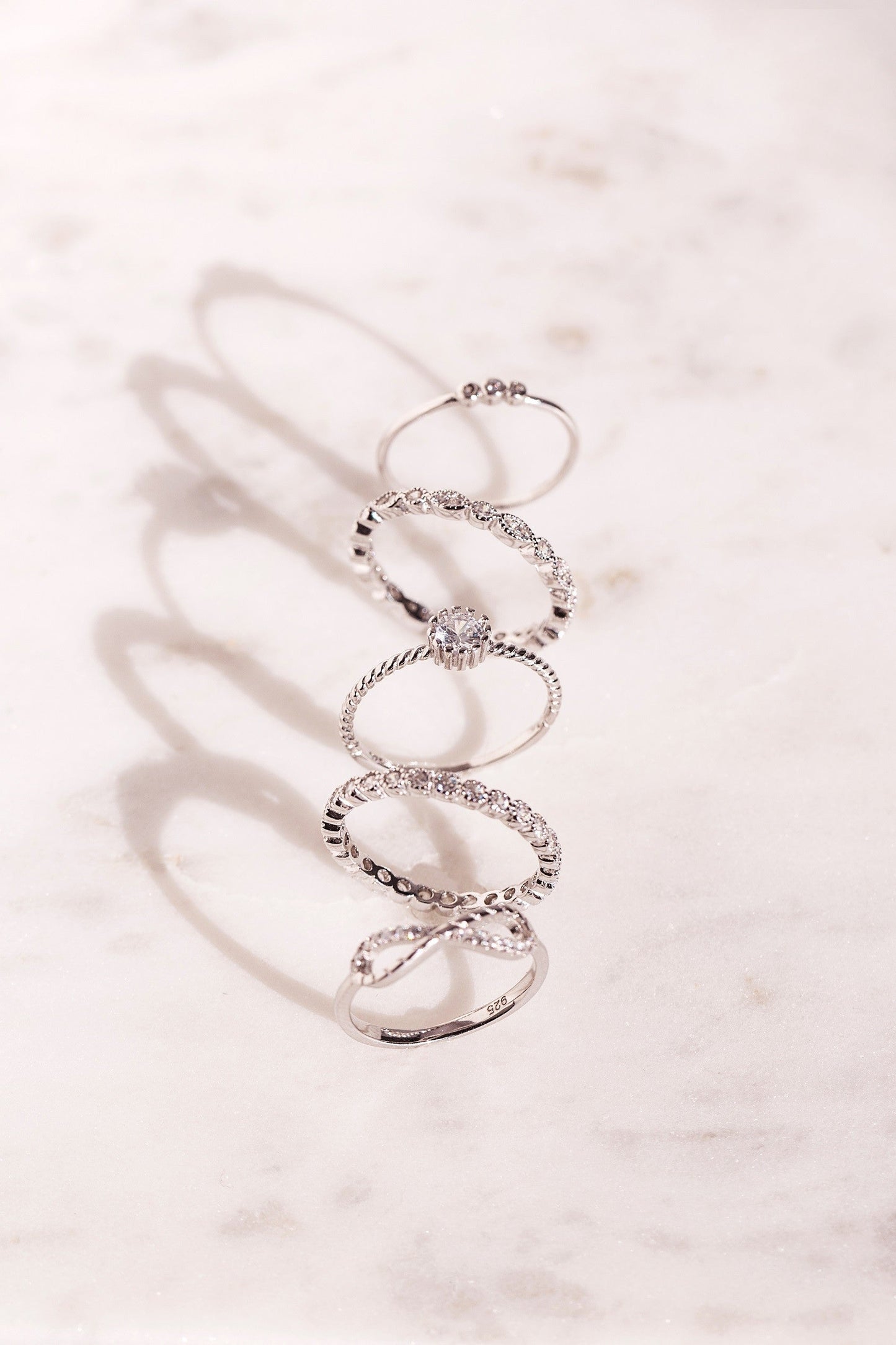 Mia Silver Crystal Ring
