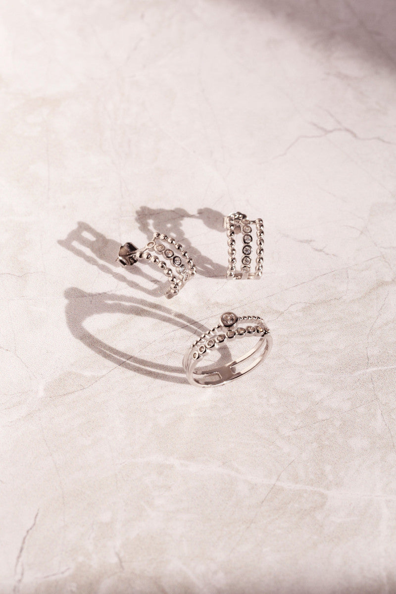Sofia Double Silver Ring