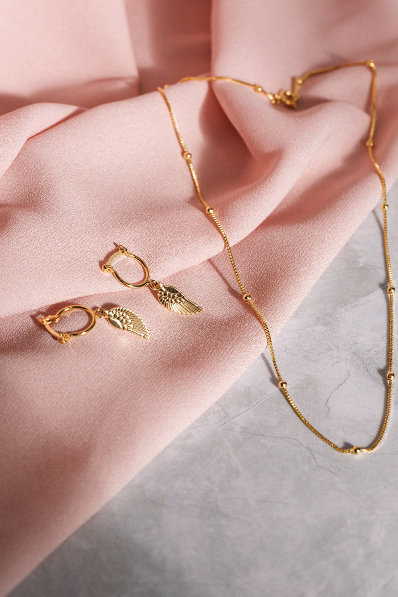 Gold Wing Hoops
