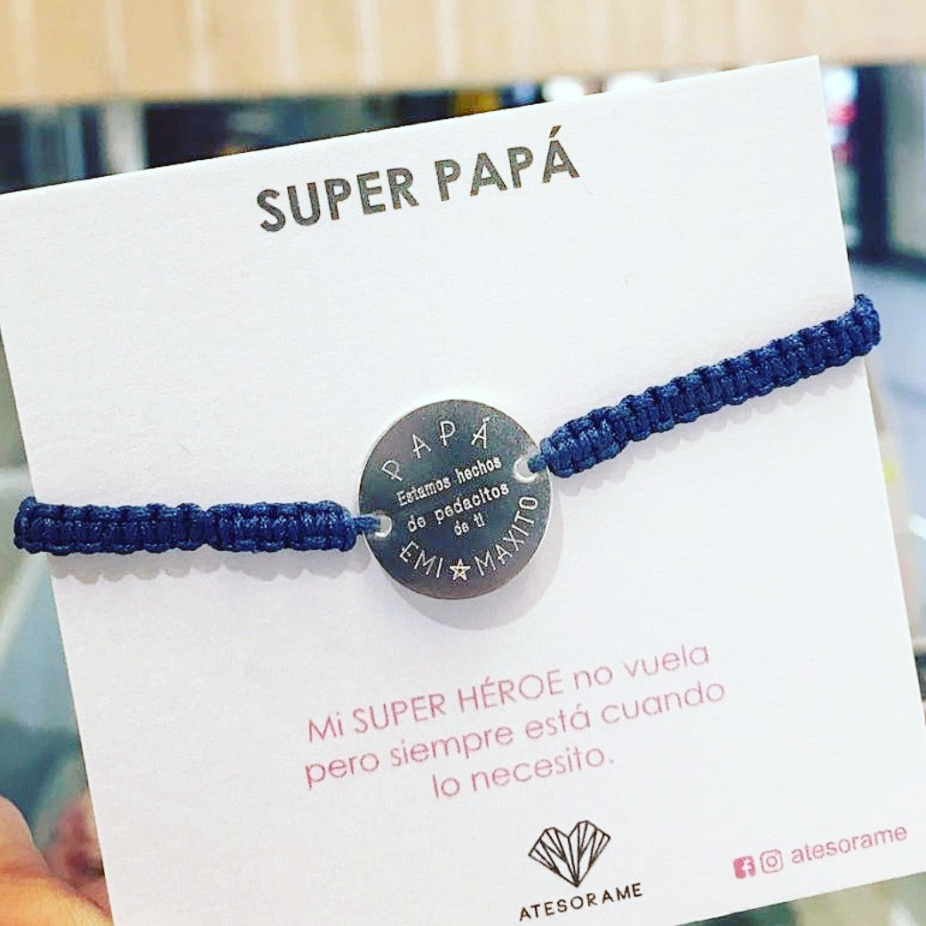 Blue Woven Personalized Bracelet