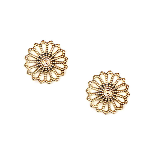 Round Mandala earrings 