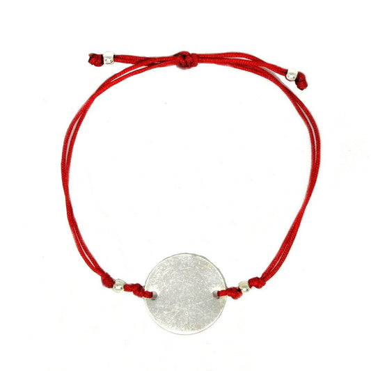 Red 18mm Medal Thread Bracelet 