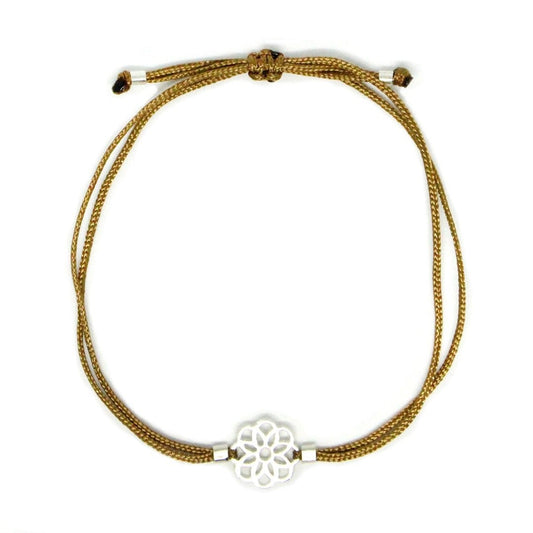 Camel Flower Mandala Thread Bracelet 