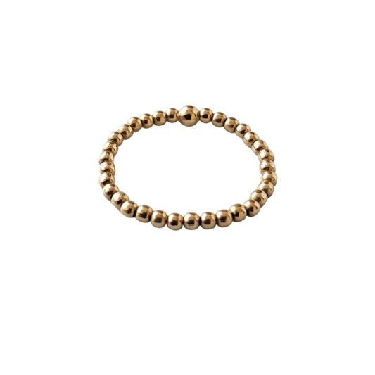 Ball ring 2mm gold 14k