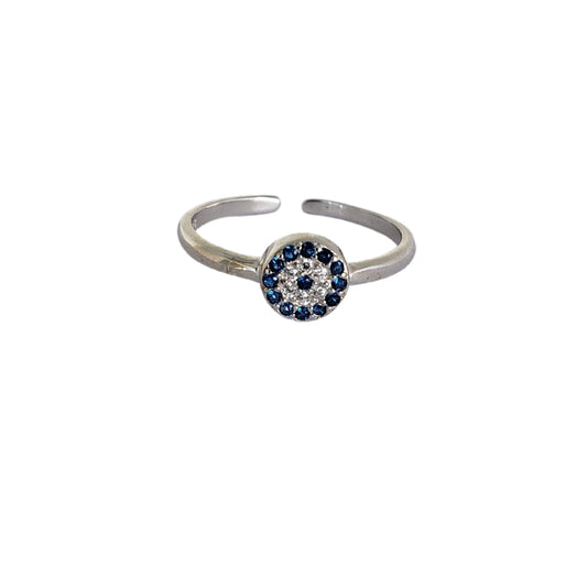 Silver Turkish Eye Ring