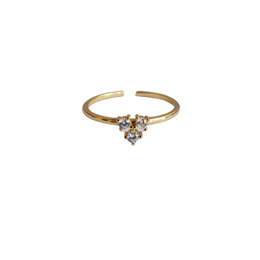 Crystal Triad Ring