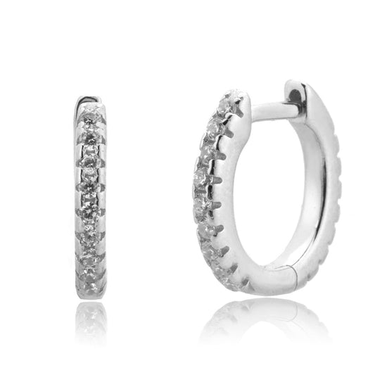 Shine Silver Hoops