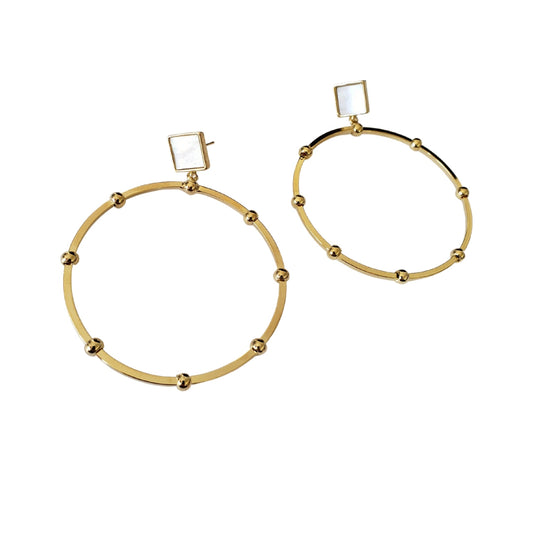 Nacre Circle Hoops