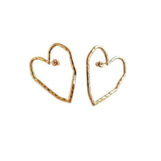 Big Heart Gold Hoops