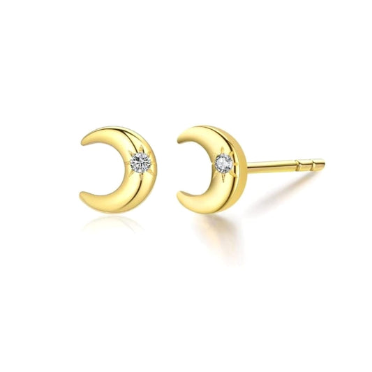 Moon Gold Hoops