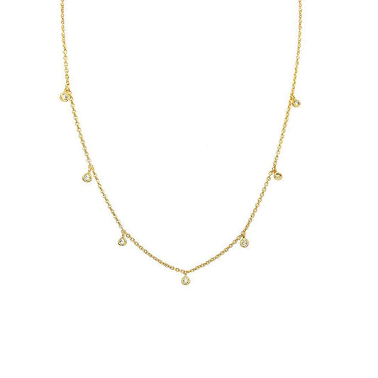 Dots Cristal Gold Choker