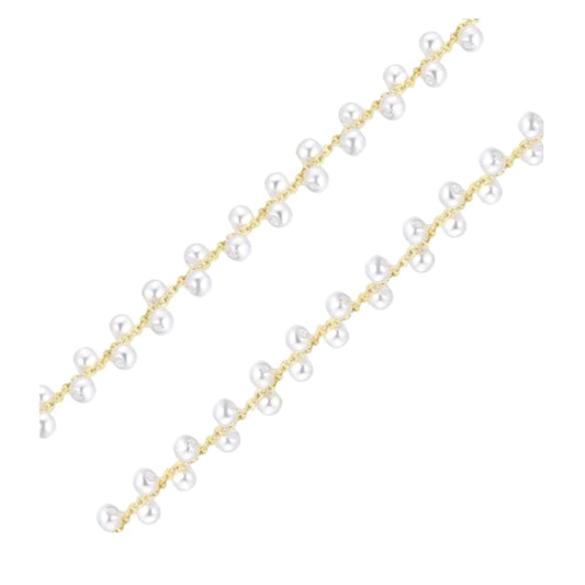 Collar Perla Espigas Gold